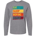 thumbnail image 3 of Inktastic Calf Roping Rodeo Eat Sleep Roping Repeat Long Sleeve T-Shirt, 3 of 5