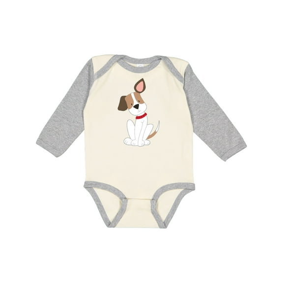 Inktastic Dog with ear up Boys or Girls Long Sleeve Baby Bodysuit