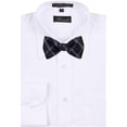 thumbnail image 2 of Mens Navy Silk Self Tie Bow Tie, 2 of 3