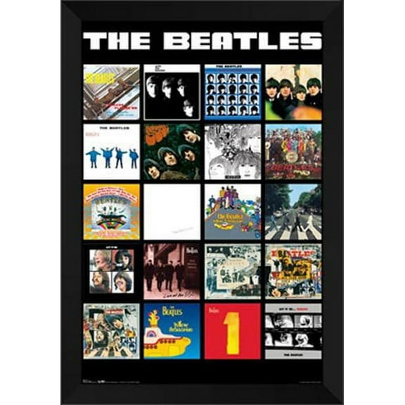 Frame To Wall Beatles Album Covers 28"x40" Framed Art Print