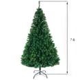 thumbnail image 4 of Kepooman 7ft PVC Artificial Christmas Tree with Metal Stand, 1100 Branches Xmas Tree for Home Office Holiday Decor, Green, 4 of 7
