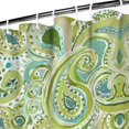 thumbnail image 3 of Green Ethnic Paisley Pattern Shower Curtain 36"x72" ,Bathroom Decorative Shower Curtains Set with 12 Hooks,Modern Waterproof Washable Shower Curtain, 3 of 6