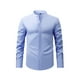 thumbnail image 1 of pstuiky camisas de hombre de manga larga, Camisa de negocios tipo cárdigan con cuello alto liso a la moda para hombre con botones top de hombre xl, 1 of 6