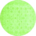 thumbnail image 1 of Ahgly Company Indoor Round Oriental Green Traditional Area Rugs, 7' Round, 1 of 4