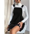 thumbnail image 1 of Robe Salopette Sans Manches Chic Unie avec Poches Détails Boutonnés Intemporels, 1 of 7
