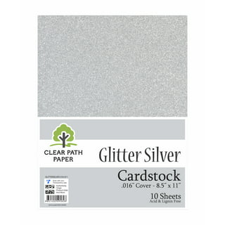 Best Paper Greetings 24 Sheets Silver Glitter Cardstock Paper For  Scrapbooking, Arts, Diy Sparkle Crafts, 250gsm, Double-sided, 8 X 12 In :  Target