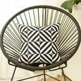 thumbnail image 3 of Black and White Geometric Diagram Decorative Throw Pillow Cover, 3 of 4