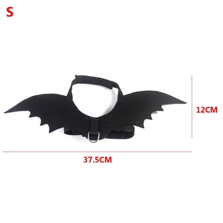 Cool Party Dress Funny Cosplay Prop Bat Wings Pet Costume Dog Cat Halloween SMALL