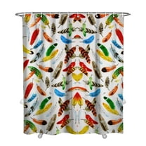 Extra Long Boho Shower Curtain 72x84 Inches - Vintage Floral & Tropical Leaves Pattern, Waterproof Bohemian Bathroom Decor with 12 Hooks, Tribal Rustic Style