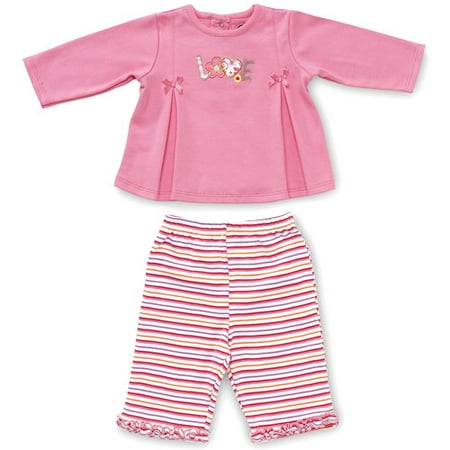 Gerber - 2-Piece ''Love'' Pants Set - Newborn Girl