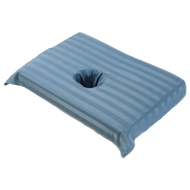 MERIGLARE Serviette de Table de Massage en Coton avec Trou pour le Visage pour SPA Lit Table Bleue