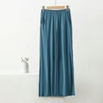 thumbnail image 2 of Brglopf Women Plus Size Wide Leg Pants Casual Loose Elastic Waisted Palazzo Pant Soft Oversize Solid Trousers with Pockets (XL-6XL), 2 of 4