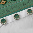 thumbnail image 4 of Homewish Western Hippie Aztec Curtains Pack of 2 (42x84 Each) for Adult, Cowboy Cowgirl Curtains Blackout, Green Triangle Abstract Bedroom Curtains, Black Out Curtains Room Decor, 4 of 6