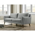 Haldeman Top Grain Leather Modern Sofa & Loveseat Set, Gray