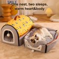 thumbnail image 3 of Pet House Nest Semi Enclosed Type Cats Dog Bed With Mat Deep Sleep Tent Detachable Washable Winter Warm Dog House Pet Supplies ShopWise Round, 3 of 10