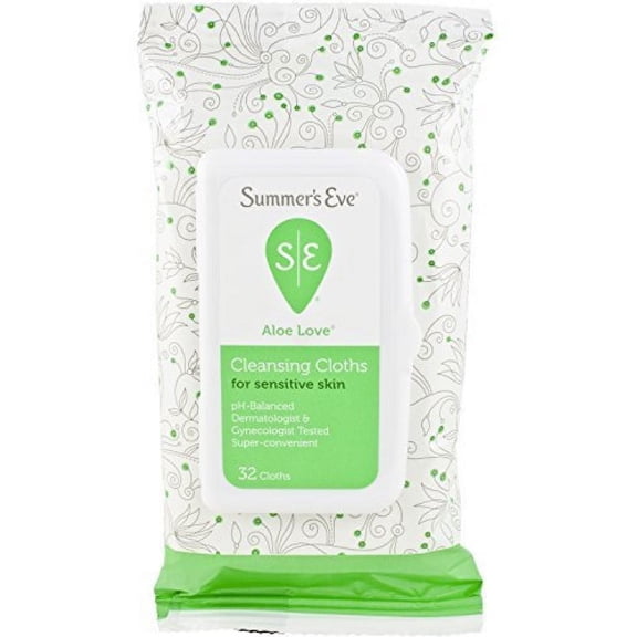 Summer's Eve Cleansing Cloths, Aloe Love 32 ea (Pack of 2)