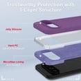 thumbnail image 4 of KOMI for Google Pixel 9 Pro XL Case, Silicone Phone Case with 1 Screen Protector, Soft Anti-Scratch Microfiber Lining, Full Body Shockproof Slim Cover Support Wireless Charging, Purple, 4 of 5