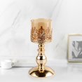 thumbnail image 4 of 1 piece en Crystal Candle Holder Candebra Centerpiece, Tea Light Candlestick Holder for Wedding Decor Dining Table, Home Party Holiday Centerpiece S 13x13x26cm perfecl portavelas de cristal, 4 of 6