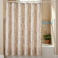 thumbnail image 5 of REGALWOVEN Faux Linen Shower Curtain, Leaf Print Bath Shower Curtain Sets with Hooks Grey 71"W x 71"L, 5 of 5