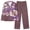 Light Purple, variant on Wang6 Women's Plus Size Pajamas Sets 2 Piece Long Sleeve Pjs Sets Causal V Neck Shirts Straight Leg Pants Ladies Loose Fit Floral Printed Sleepwear Lounge Sets Wine XL
