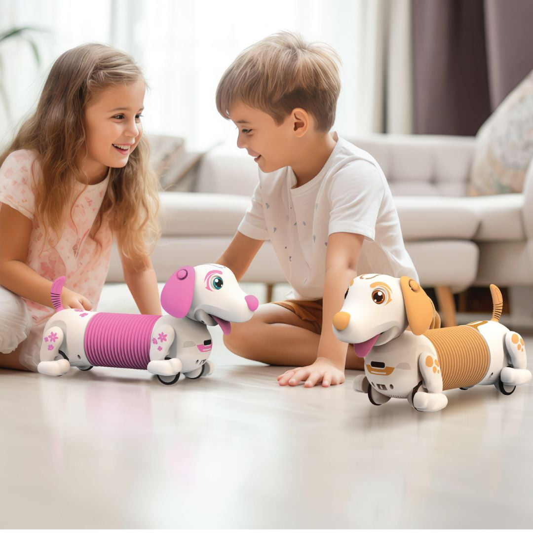 Robo Dash D Pink - Robotic Puppy Toy Dog Gesture & Direct Control Touch Sensor Robo Dog Robot For Kids