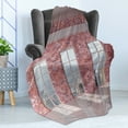 thumbnail image 4 of Modern Soft Flannel Fleece Throw Blanket, Red Brick Wall Loft Interior with Windows to City Urban Contemporary Design Print, Cozy Plush for Indoor and Outdoor Use, 70" x 90", Multicolor, by Ambesonne, 4 of 5