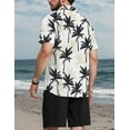 thumbnail image 3 of Men's 2 Piece Vacation Beach Outfits Floral Button Down Shirt and Shorts Sets, 3 of 4