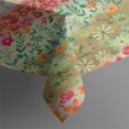 thumbnail image 3 of Rectangle Boho Style Waterproof Tablecloth 60×84 Inch, Bohemian Colorful Floral Reusable Indoor/Outdoor Durable Table Cover for Party Kitchen Dinner Room Decor, 3 of 5