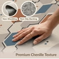 thumbnail image 6 of ODIKA 2'x3' Gray Beige Modern Geometric Hexagon Washable Doormat Contemporary Abstract Polygonal Pattern Non-Slip, Low Pile for Entryway, Kitchen, Laundry Room, 6 of 7