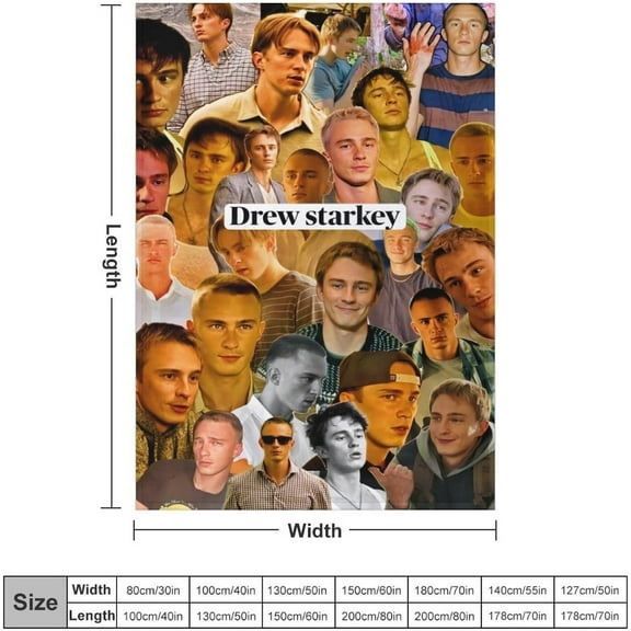 Drew Actor Starkey Blanket Super Soft Warm Flannel Blanket for Bedroom Living Room Sofa Four Seasons Perfect for Napping Home Decor Bedding Artwork 30"x40"