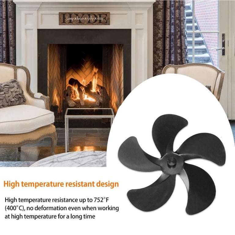 New Black Fire Heat Power Saving Eco Wood Stove Fan Fireplace Fan for Heat  Powered Log Burner RED - Walmart.com