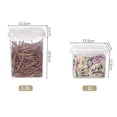 thumbnail image 3 of Vacemry 3Pcs Kitchen Food Storage Containers, Transparent Airtight Sealed Plastic Jars For Grains Cereals Pasta, Refrigerator Pantry Organization, Home Kitchen Countertop Cabinet Display, 1L .8L, 3 of 9