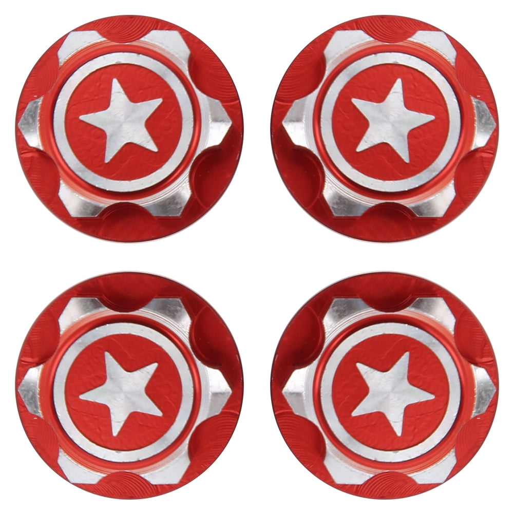 4Pcs RC Car 17mm Hex Wheel Nut Anti-Dust Cover Nut Replacement Fit For 1/8 RC Car Model RC Off-Road Truck Compatible With Redcat Compatible With E-Revo, Black - Foto 10