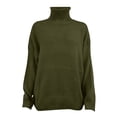 thumbnail image 5 of Cute Sweater Women Oversize Long Sleeve Turtleneck Drop Shoulder Loose Fit Solid Cozy Sweaters, 5 of 5