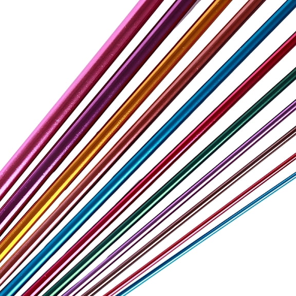 BESTSKY 11 Pcs Set Long Tunisian Afghan Crochet Hooks Aluminum Knitting Needles 10.6"