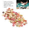 thumbnail image 4 of Wood Flower Buttons, Mixed Random Flower Vintage Wooden Buttons For DIY Clothing Accessories Sewing Craft, 4 of 8