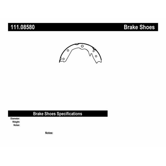 Centric 111.08580 Centric Brake Shoes
