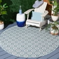 thumbnail image 2 of SAFAVIEH Martha Stewart Hampton Diamond Indoor/Outdoor Area Rug, Blue/Beige, 6'5" x 6'5" Round, 2 of 6