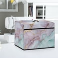 thumbnail image 5 of HELLHERO Marble Sewing Machine Dust Cover Polyester Storage Pocket with Tote Handle and Pocket Daily Uses, 5 of 8