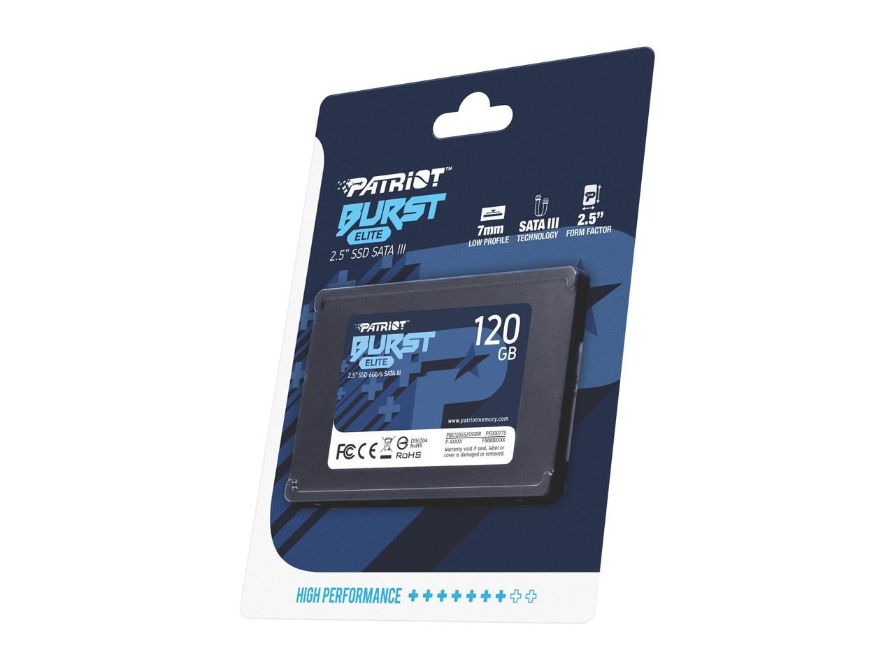Patriot Burst Elite 120GB Internal SSD - SATA 3 2.5" - Solid State Drive - PBE120GS25SSDR