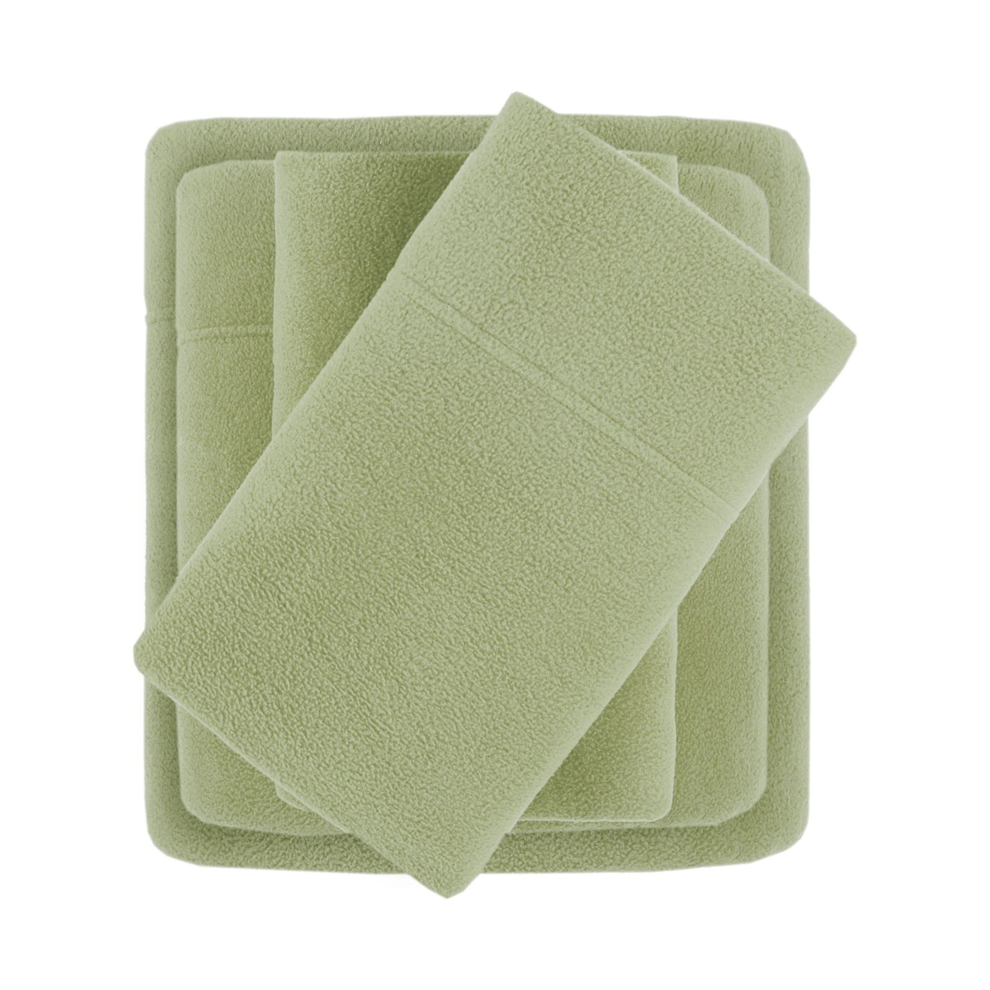 Comfort Classics Micro Fleece 4-Piece Green Sheet Set, Full