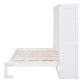 thumbnail image 6 of Royard Oaktree Queen Size Murphy Bed, Wood Foldable Cube Cabinet Bed for Bedroom Guest Room, White, 6 of 7