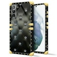thumbnail image 2 of FKBRCL4U Compatible with Samsung Galaxy S21 Plus Case, Shiny Black Sofa Crystal Luxury Golden Decoration for Girl Women Soft TPU Shockproof Protective Hard PC Back, 2 of 7