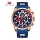 thumbnail image 4 of Reloj deportivo de cuarzo Mini Focus para hombre, correa azul/dorada, 4 of 8