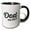 Black/White, variant on 3drose, Dad Established 2017 Distressed Cursive Lettering on White Background., 11oz Two-tone Red Mug