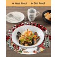 thumbnail image 3 of 13 Inch Round Placemats Set of 6, Red Plaid Christmas Non Slip Heat Insulation PP Table Mats, Snowman Xmas Tree Snowflake Winter Gifts Washable Place Mats for Kitchen Dining Party Table Decor, 3 of 7