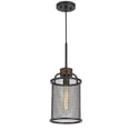 thumbnail image 3 of Cal Lighting Aberdeen 1-Light Metal & Wood Pendant Light in Bronze/ Brown, 3 of 3