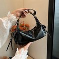 thumbnail image 3 of HUISZJ Shoulder Bag, Punk Style Shoulder Bag Clutch Handbag, PU Leather Top Handle Handbag for Travel Commute Work (Black), 3 of 9