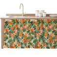 thumbnail image 2 of Orange Green Palm Leaves Cabinet Curtain 32"Wx55"L, Dustproof Pantry Door Curtain with Self Adhesive Tape, Summer Tropical Floral Tall Storage Cover Privacy Drape for Bathroom Kitchen Laundry Room, 2 of 9