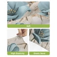 thumbnail image 4 of Teal Blue Tulips Bar Stool Covers Set of 2, Spring Floral Barn Doors Vintage Wood Beige Stretch Bar Chair Covers with Backs, Removable Pub Counter Height Chair Cover for Kitchen Dining Room Cafe, 4 of 7